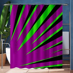 Rays Light Chevron Purple Green Black Shower Curtain 60  X 72  (medium)  by Mariart