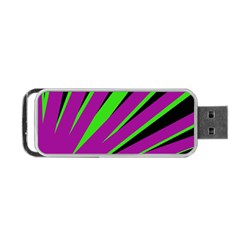 Rays Light Chevron Purple Green Black Portable Usb Flash (one Side)