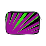 Rays Light Chevron Purple Green Black Apple iPad Mini Zipper Cases Front