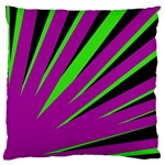 Rays Light Chevron Purple Green Black Standard Flano Cushion Case (One Side) Front