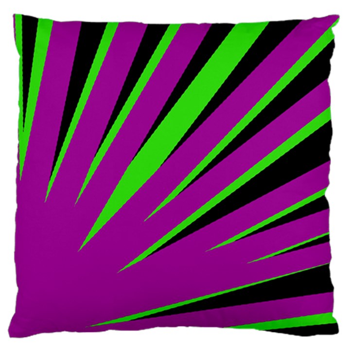 Rays Light Chevron Purple Green Black Standard Flano Cushion Case (One Side)