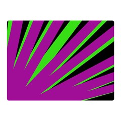 Rays Light Chevron Purple Green Black Double Sided Flano Blanket (mini)  by Mariart