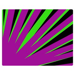 Rays Light Chevron Purple Green Black Double Sided Flano Blanket (medium)  by Mariart