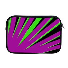 Rays Light Chevron Purple Green Black Apple Macbook Pro 17  Zipper Case by Mariart