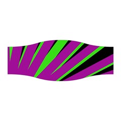 Rays Light Chevron Purple Green Black Stretchable Headband