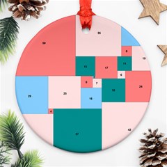 Simple Perfect Squares Squares Order Ornament (round) by Mariart