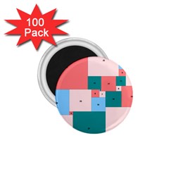 Simple Perfect Squares Squares Order 1 75  Magnets (100 Pack)  by Mariart