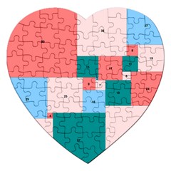 Simple Perfect Squares Squares Order Jigsaw Puzzle (heart) by Mariart