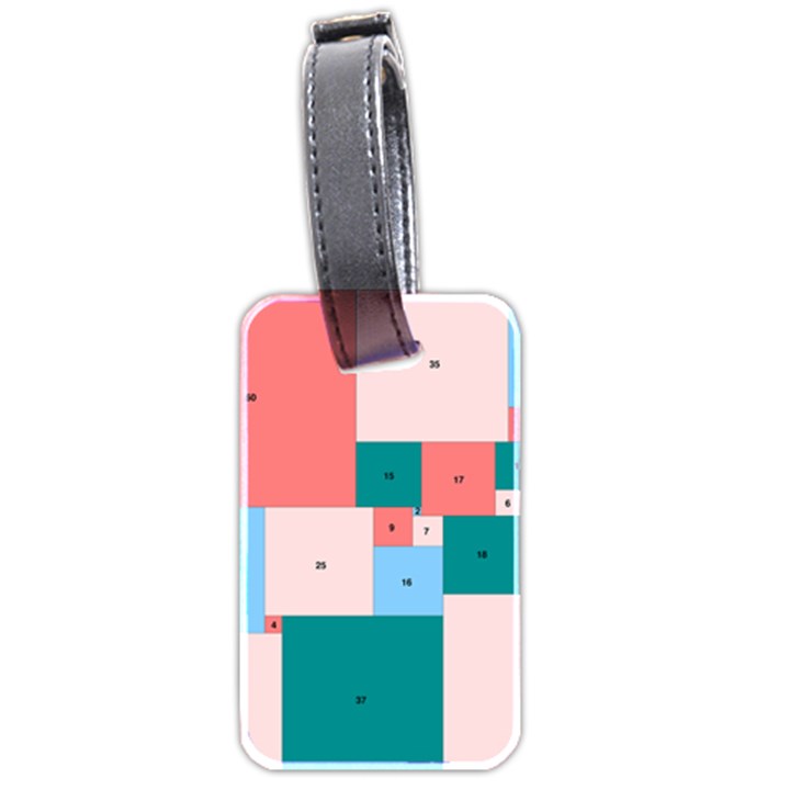 Simple Perfect Squares Squares Order Luggage Tags (Two Sides)