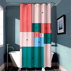 Simple Perfect Squares Squares Order Shower Curtain 36  X 72  (stall) 