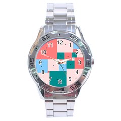 Simple Perfect Squares Squares Order Stainless Steel Analogue Watch by Mariart