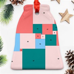 Simple Perfect Squares Squares Order Ornament (bell)