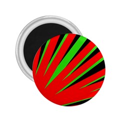 Rays Light Chevron Red Green Black 2 25  Magnets by Mariart