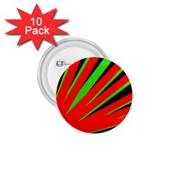 Rays Light Chevron Red Green Black 1 75  Buttons (10 Pack) by Mariart