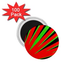 Rays Light Chevron Red Green Black 1 75  Magnets (100 Pack)  by Mariart