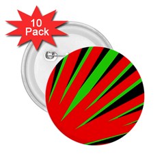 Rays Light Chevron Red Green Black 2 25  Buttons (10 Pack)  by Mariart