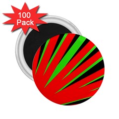 Rays Light Chevron Red Green Black 2 25  Magnets (100 Pack)  by Mariart