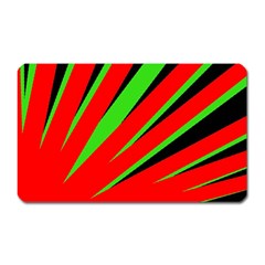 Rays Light Chevron Red Green Black Magnet (rectangular) by Mariart