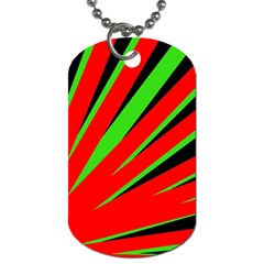 Rays Light Chevron Red Green Black Dog Tag (one Side)