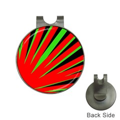 Rays Light Chevron Red Green Black Hat Clips With Golf Markers by Mariart