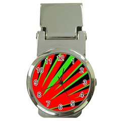 Rays Light Chevron Red Green Black Money Clip Watches by Mariart