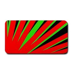 Rays Light Chevron Red Green Black Medium Bar Mats by Mariart