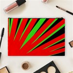 Rays Light Chevron Red Green Black Cosmetic Bag (Large)  Back