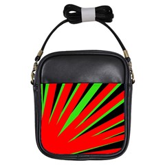 Rays Light Chevron Red Green Black Girls Sling Bags by Mariart