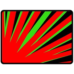 Rays Light Chevron Red Green Black Fleece Blanket (large)  by Mariart