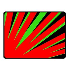 Rays Light Chevron Red Green Black Fleece Blanket (small) by Mariart