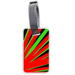 Rays Light Chevron Red Green Black Luggage Tags (one Side)  by Mariart