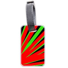 Rays Light Chevron Red Green Black Luggage Tags (two Sides) by Mariart