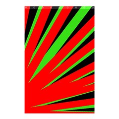 Rays Light Chevron Red Green Black Shower Curtain 48  X 72  (small)  by Mariart