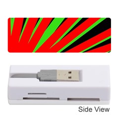 Rays Light Chevron Red Green Black Memory Card Reader (stick)  by Mariart