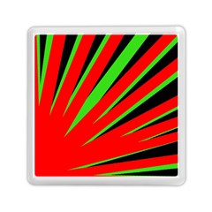 Rays Light Chevron Red Green Black Memory Card Reader (square)  by Mariart