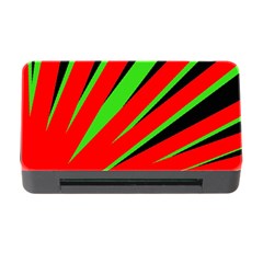 Rays Light Chevron Red Green Black Memory Card Reader With Cf by Mariart