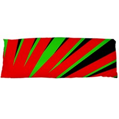 Rays Light Chevron Red Green Black Body Pillow Case Dakimakura (two Sides) by Mariart