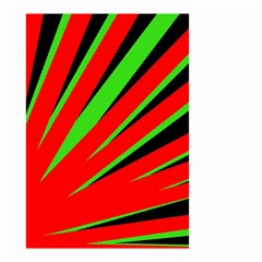 Rays Light Chevron Red Green Black Small Garden Flag (two Sides) by Mariart