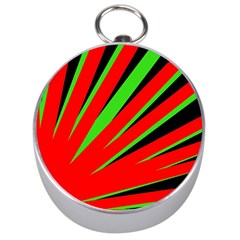 Rays Light Chevron Red Green Black Silver Compasses by Mariart