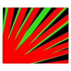 Rays Light Chevron Red Green Black Double Sided Flano Blanket (small) 