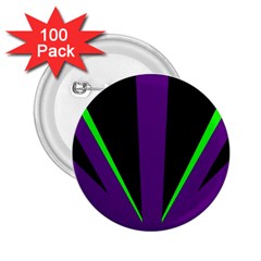 Rays Light Chevron Purple Green Black Line 2 25  Buttons (100 Pack) 