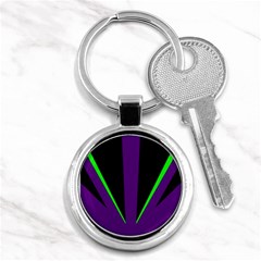 Rays Light Chevron Purple Green Black Line Key Chains (round)  by Mariart