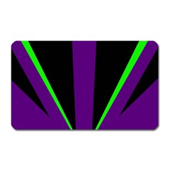 Rays Light Chevron Purple Green Black Line Magnet (rectangular)