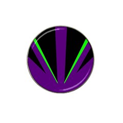 Rays Light Chevron Purple Green Black Line Hat Clip Ball Marker (4 Pack) by Mariart