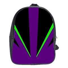 Rays Light Chevron Purple Green Black Line School Bags(large)  by Mariart