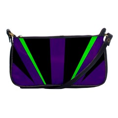 Rays Light Chevron Purple Green Black Line Shoulder Clutch Bags