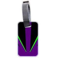 Rays Light Chevron Purple Green Black Line Luggage Tags (two Sides) by Mariart