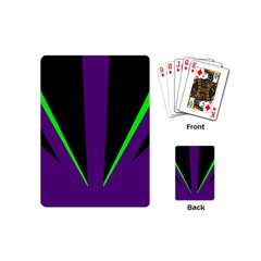 Rays Light Chevron Purple Green Black Line Playing Cards (mini) 