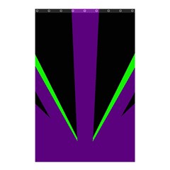 Rays Light Chevron Purple Green Black Line Shower Curtain 48  X 72  (small)  by Mariart