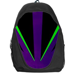 Rays Light Chevron Purple Green Black Line Backpack Bag by Mariart